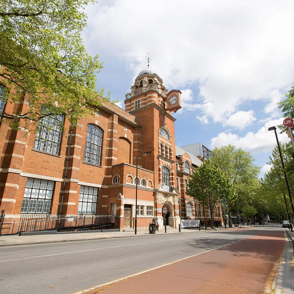 City St George's, the historic University of London building and its surroundings.